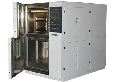 Type Cabinet de panier de caisse de la machine deux d'essai de choc thermique de contrôleur de contact d'affichage à cristaux liquides